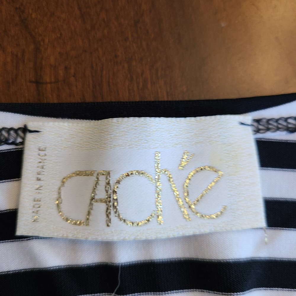 Cache Black and white striped top. - Picture 3 of 5